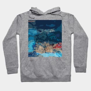 Abstraction (Acrylic Paint & Blue Glass Bottles) Hoodie